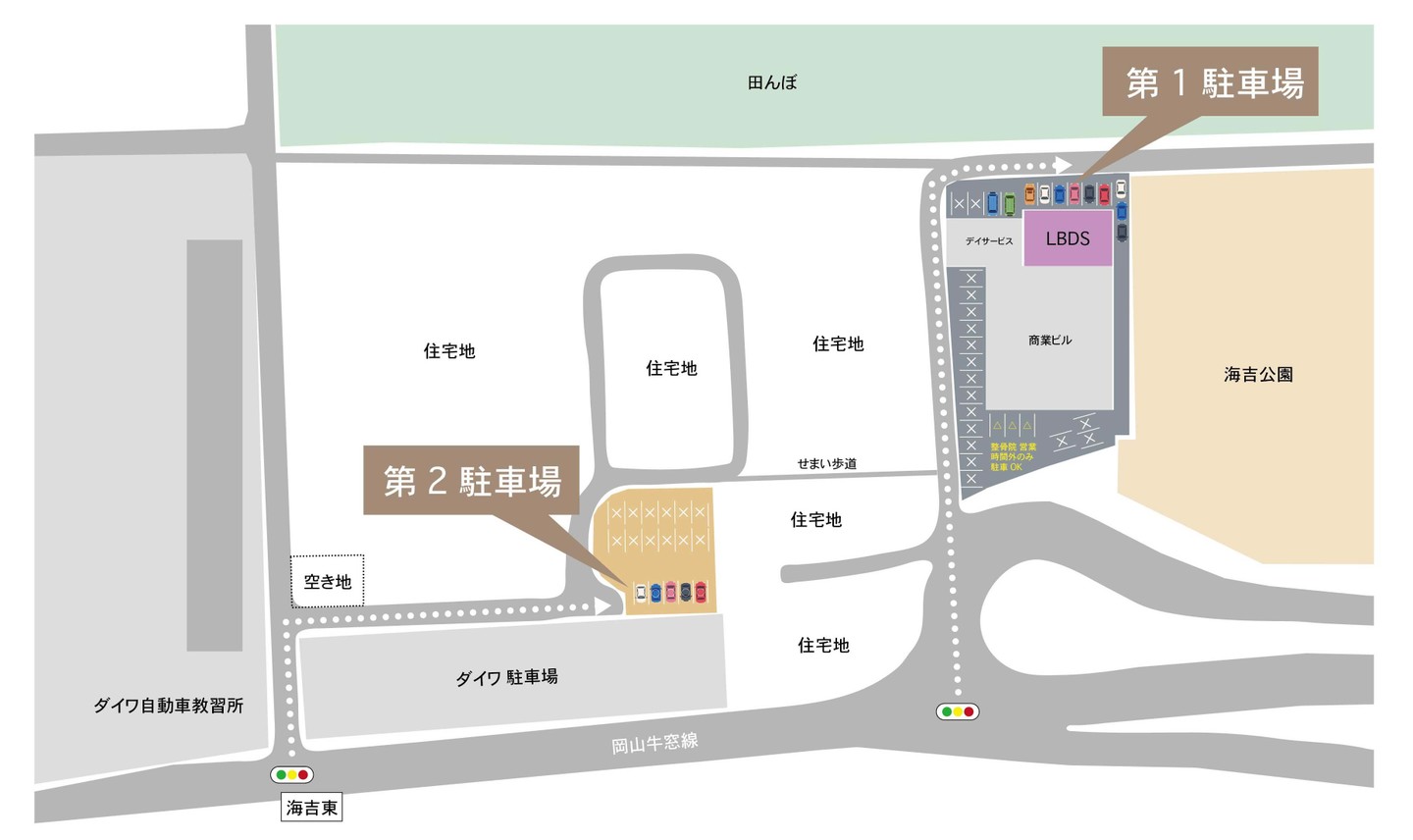 ルツィアバレエダンススタジオ駐車場